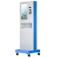 Factory Wholesale Face Recognition and Temperature Kiosk with Sanitizing Box